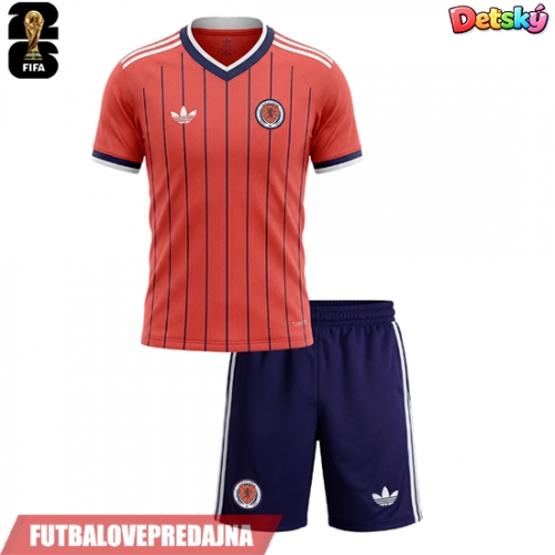 Lacne Dětský Futbalové dres Škótsko MS 2026 Krátky Rukáv - Preč (+ trenírky)